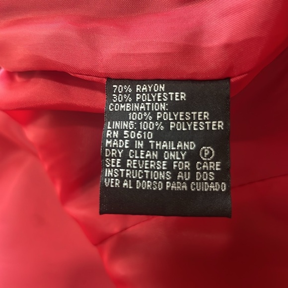 KASPER 2pc Red Dress and Coat Sz 6P - Picture 9 of 9